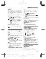 Предварительный просмотр 17 страницы Panasonic KX-TG8562AZ Operating Instructions Manual