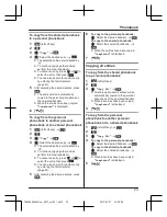 Предварительный просмотр 23 страницы Panasonic KX-TG8562AZ Operating Instructions Manual