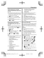 Предварительный просмотр 33 страницы Panasonic KX-TG8563AZ Operating Instructions Manual