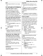 Preview for 17 page of Panasonic KX-TG9321 Operating Instructions Manual