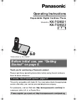 Preview for 1 page of Panasonic KX-TG9322T Operating Instructions Manual