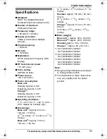 Предварительный просмотр 55 страницы Panasonic KX TG9331T - Cordless Phone - Metallic Operating Instructions Manual