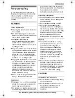 Preview for 7 page of Panasonic KX-TG9331T Operating Instructions Manual