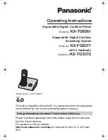 Panasonic KX-TG9361B Operating Instructions Manual preview