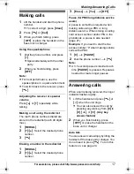 Preview for 17 page of Panasonic KX-TG9361B Operating Instructions Manual