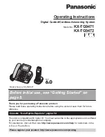 Panasonic KX-TG9471 Operating Instructions Manual предпросмотр