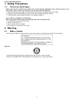 Preview for 4 page of Panasonic KX-TG9471CB Service Manual