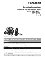 Panasonic KX-TG9472B Operating Instructions Manual preview