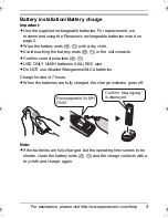 Preview for 3 page of Panasonic KX-TGA106M - Cordless Extension Handset Installation Manual