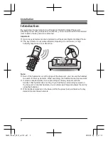 Preview for 2 page of Panasonic KX-TGA20 Installation Manual