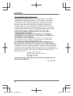 Preview for 12 page of Panasonic KX-TGA20 Installation Manual