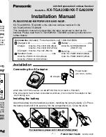 Panasonic KX-TGA230 Installation Manual предпросмотр