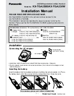 Preview for 1 page of Panasonic KX-TGA230B Installation Manual