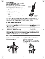 Preview for 2 page of Panasonic KX-TGA290B - 2.4 GHz FHSS GigaRange Cordless Handset Operating Instructions Manual