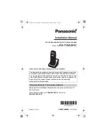 Предварительный просмотр 1 страницы Panasonic KX-TGA301C Installation Manual