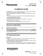 Preview for 1 page of Panasonic KX-TGA407 Installation Manual