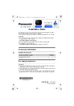 Preview for 1 page of Panasonic KX-TGA407B Installation Manual