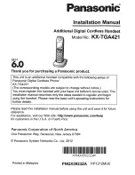 Panasonic KX-TGA421 Installation Manual preview