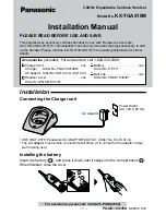 Panasonic KX-TGA510M - 5.8GHz Accessory Handset Installation Manual preview