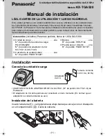 Preview for 7 page of Panasonic KX-TGA520 - 5.8 GHz FHSS Cordless Expansion Handset Installation Manual