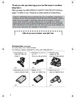 Preview for 2 page of Panasonic KX-TGA520 - 5.8 GHz FHSS Cordless Expansion Handset Operating Instructions Manual