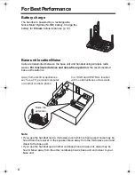 Preview for 6 page of Panasonic KX-TGA520 - 5.8 GHz FHSS Cordless Expansion Handset Operating Instructions Manual