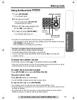 Preview for 25 page of Panasonic KX-TGA520 - 5.8 GHz FHSS Cordless Expansion Handset Operating Instructions Manual