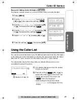 Preview for 29 page of Panasonic KX-TGA520 - 5.8 GHz FHSS Cordless Expansion Handset Operating Instructions Manual