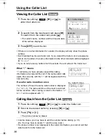 Preview for 30 page of Panasonic KX-TGA520 - 5.8 GHz FHSS Cordless Expansion Handset Operating Instructions Manual