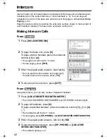 Preview for 42 page of Panasonic KX-TGA520 - 5.8 GHz FHSS Cordless Expansion Handset Operating Instructions Manual