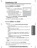 Preview for 45 page of Panasonic KX-TGA520 - 5.8 GHz FHSS Cordless Expansion Handset Operating Instructions Manual