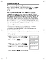 Preview for 52 page of Panasonic KX-TGA520 - 5.8 GHz FHSS Cordless Expansion Handset Operating Instructions Manual