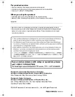 Preview for 84 page of Panasonic KX-TGA520 - 5.8 GHz FHSS Cordless Expansion Handset Operating Instructions Manual