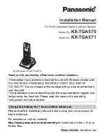 Предварительный просмотр 1 страницы Panasonic KX-TGA570 Installation Manual