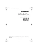 Preview for 1 page of Panasonic KX-TGA571 Installation Manuals