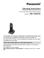 Preview for 1 page of Panasonic KX-TGA572S Operating Instructions Manual