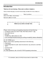 Preview for 3 page of Panasonic KX-TGA572S Operating Instructions Manual