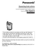 Panasonic KX-TGA573 Operating Instructions Manual preview