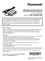 Panasonic KX-TGA575C Operating Instructions Manual предпросмотр