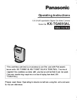 Предварительный просмотр 1 страницы Panasonic KX-TGA593AL Operating Instructions Manual