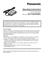 Предварительный просмотр 1 страницы Panasonic KX-TGA595AL Operating Instructions Manual