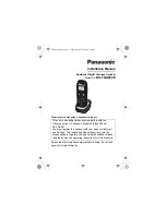 Preview for 1 page of Panasonic KX-TGA659E Installation Manual