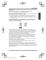 Preview for 7 page of Panasonic KX-TGA685EX Installation Manual