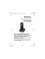 Preview for 1 page of Panasonic KX-TGA711E Installation Manual