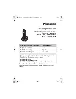 Panasonic KX-TGA715EX Operating Instructions Manual preview