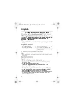 Preview for 4 page of Panasonic KX-TGA721EX Installation Manual