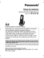 Предварительный просмотр 1 страницы Panasonic KX-TGA740 (Spanish) Manual De Instalación