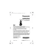 Предварительный просмотр 1 страницы Panasonic KX-TGA750C Installation Manual