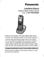 Panasonic KX-TGA830AZ Installation Manual preview