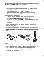 Preview for 3 page of Panasonic KX-TGA830AZ Installation Manual